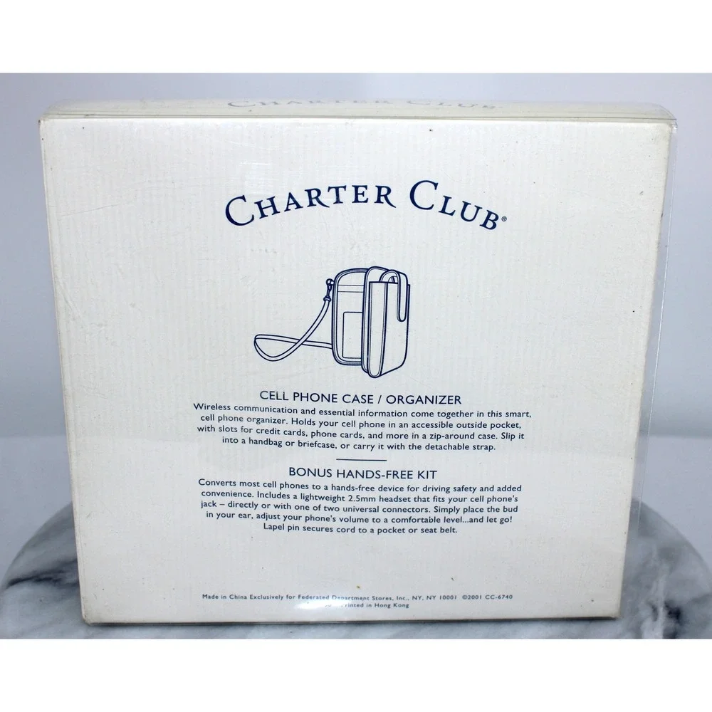 Charter Club Cell Phone Case Organizer with Bonus Hands Free Kit